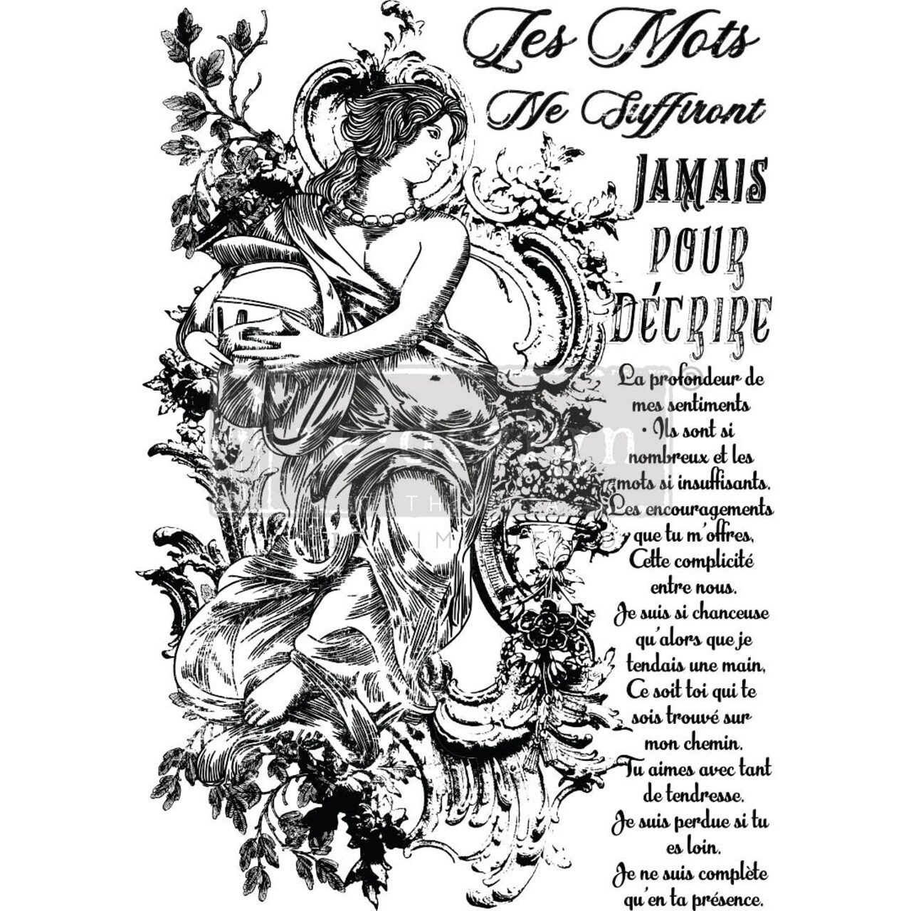 Decor Transfers® - Youth Fountain - total sheet size 24"x35", cut into 2 sheets